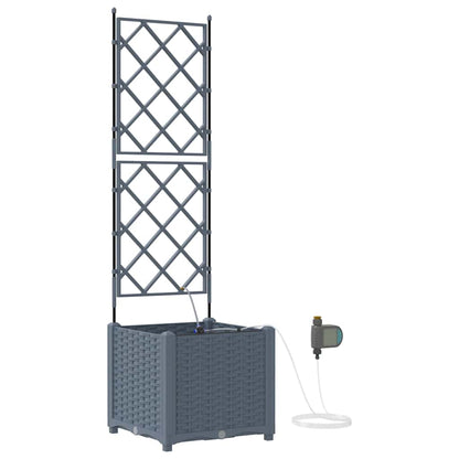 Vasos de Jardim Cinzento-claro 40 x 40 x 142 cm Aço