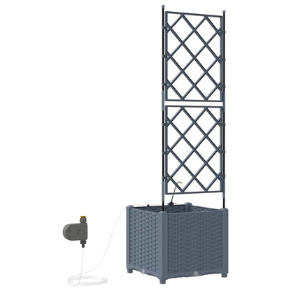 Vasos de Jardim Cinzento-claro 40 x 40 x 142 cm Aço