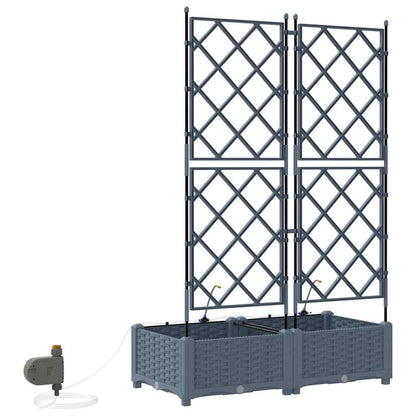 Vasos de Jardim Cinzento-claro 80 x 40 x 126 cm Aço