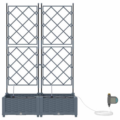Vasos de Jardim Cinzento-claro 80 x 40 x 126 cm Aço