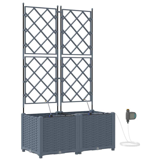 Vasos de Jardim Cinzento-claro 80 x 40 x 142 cm Aço