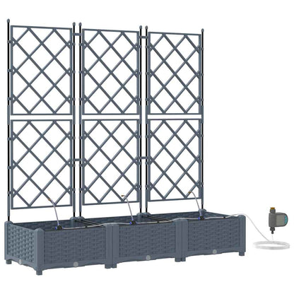 Vasos de Jardim Cinzento-claro 120 x 40 x 126 cm Aço