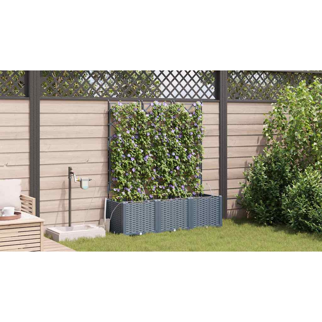 Vasos de Jardim Cinzento-claro 120 x 40 x 142 cm Aço