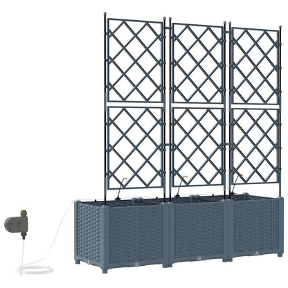 Vasos de Jardim Cinzento-claro 120 x 40 x 142 cm Aço
