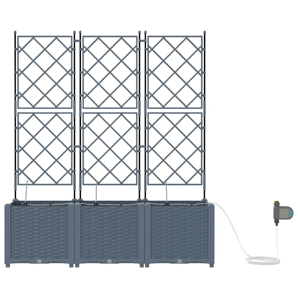 Vasos de Jardim Cinzento-claro 120 x 40 x 142 cm Aço