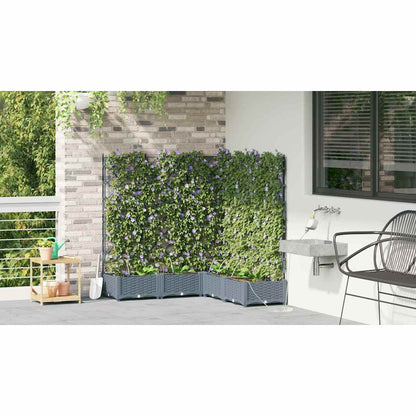 Vasos de Jardim Cinzento-claro 120 x 120 x 126 cm Aço