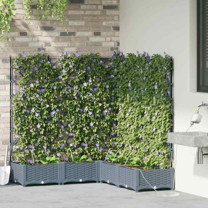 Vasos de Jardim Cinzento-claro 120 x 120 x 126 cm Aço