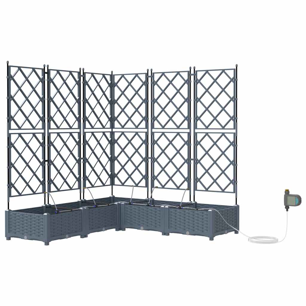 Vasos de Jardim Cinzento-claro 120 x 120 x 126 cm Aço