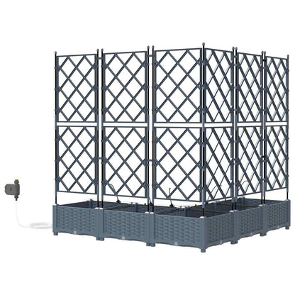 Vasos de Jardim Cinzento-claro 120 x 120 x 126 cm Aço
