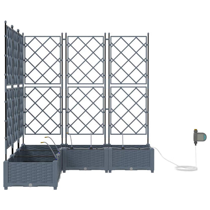 Vasos de Jardim Cinzento-claro 120 x 120 x 126 cm Aço
