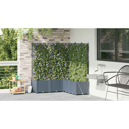 Vasos de Jardim Cinzento-claro 120 x 120 x 142 cm Aço