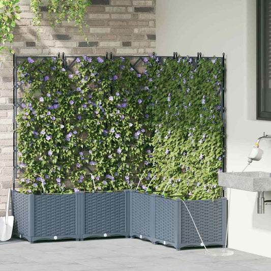 Vasos de Jardim Cinzento-claro 120 x 120 x 142 cm Aço