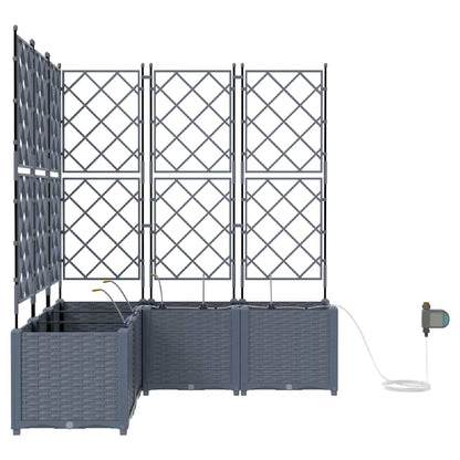 Vasos de Jardim Cinzento-claro 120 x 120 x 142 cm Aço