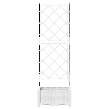 Jardineira com Treliça Branco 40 x 40 x 125.5 cm PP