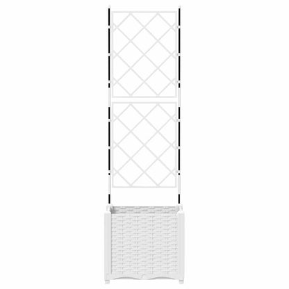 Jardineira com Treliça Branco 40 x 40 x 143 cm PP