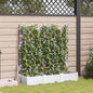 Jardineira com Treliça 3 pcs Branco 120 x 40 x 125.5 cm PP