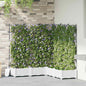 Jardineira com Treliça 5 pcs Branco 120 x 120 x 125.5 cm PP