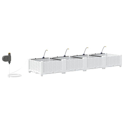 Vasos de Jardim Branco 160 x 40 x 22 cm Aço