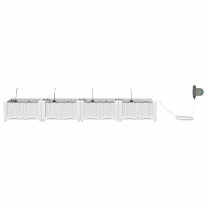 Vasos de Jardim Branco 160 x 40 x 22 cm Aço