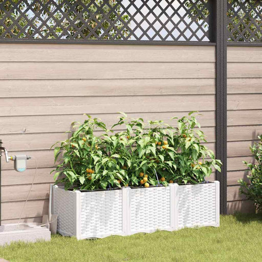 Vasos de Jardim Branco 120 x 40 x 37.5 cm Aço