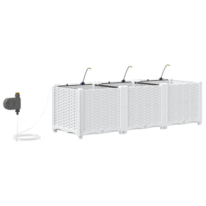 Vasos de Jardim Branco 120 x 40 x 37.5 cm Aço