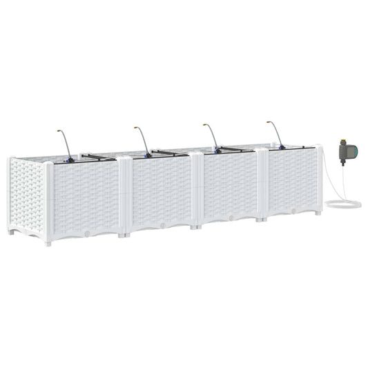 Vasos de Jardim Branco 160 x 40 x 37.5 cm Aço