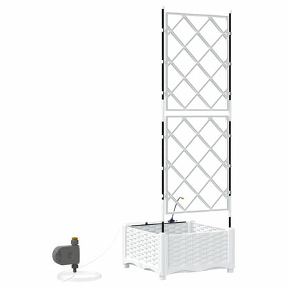 Vasos de Jardim Branco 40 x 40 x 126 cm Aço