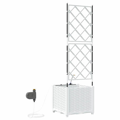 Vasos de Jardim Branco 40 x 40 x 142 cm Aço