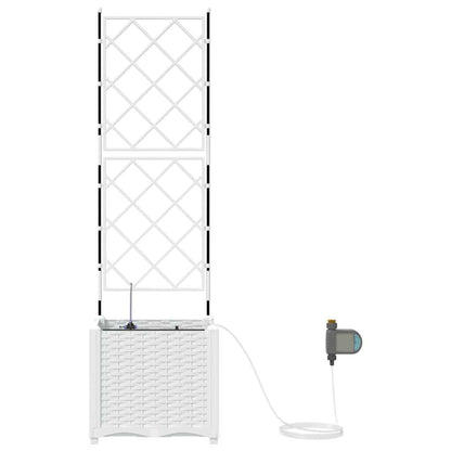 Vasos de Jardim Branco 40 x 40 x 142 cm Aço