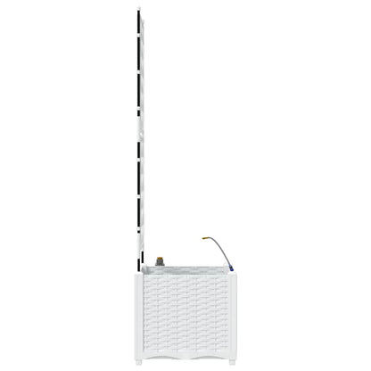 Vasos de Jardim Branco 40 x 40 x 142 cm Aço