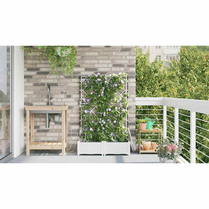 Vasos de Jardim Branco 80 x 40 x 126 cm Aço