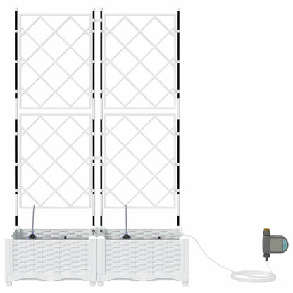 Vasos de Jardim Branco 80 x 40 x 126 cm Aço