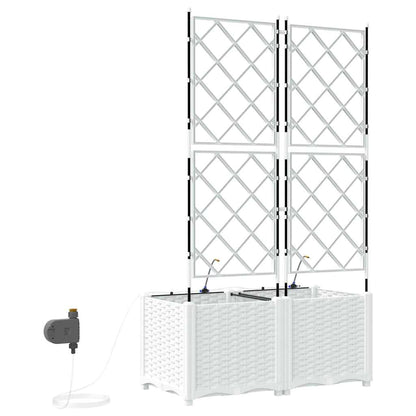 Vasos de Jardim Branco 80 x 40 x 142 cm Aço