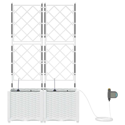 Vasos de Jardim Branco 80 x 40 x 142 cm Aço