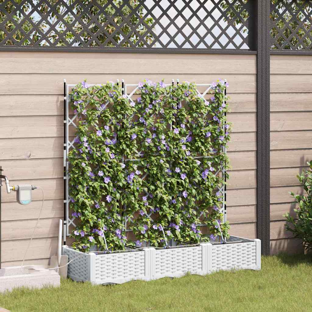 Vasos de Jardim Branco 120 x 40 x 126 cm Aço