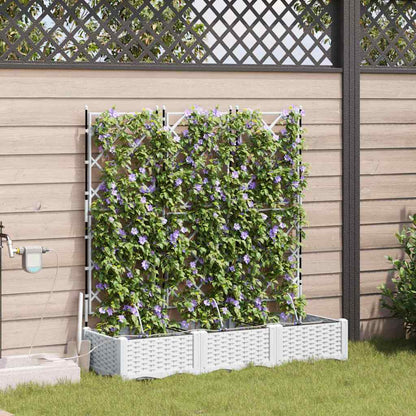 Vasos de Jardim Branco 120 x 40 x 126 cm Aço