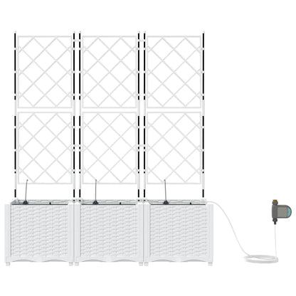 Vasos de Jardim Branco 120 x 40 x 142 cm Aço