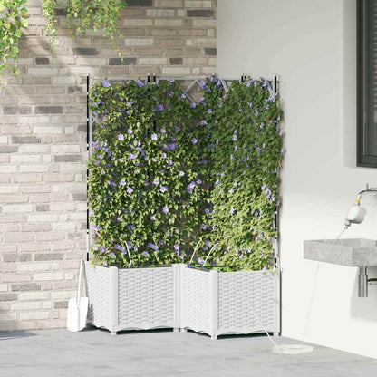 Vasos de Jardim Branco 80 x 80 x 142 cm Aço