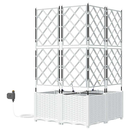 Vasos de Jardim Branco 80 x 80 x 142 cm Aço