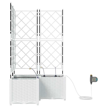 Vasos de Jardim Branco 80 x 80 x 142 cm Aço