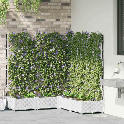 Vasos de Jardim Branco 120 x 120 x 126 cm Aço