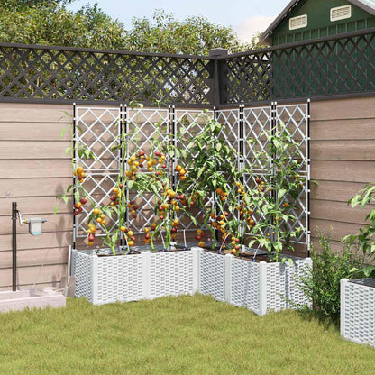 Vasos de Jardim Branco 120 x 120 x 142 cm Aço