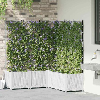 Vasos de Jardim Branco 120 x 120 x 142 cm Aço