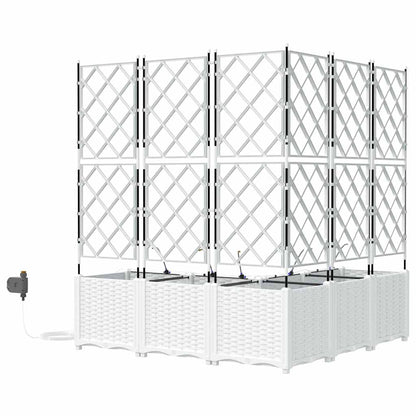 Vasos de Jardim Branco 120 x 120 x 142 cm Aço