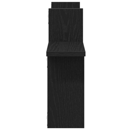 Prateleiras de parede 2 pcs derivados madeira carvalho preto