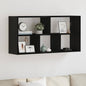 Prateleira de parede 100x25x50 cm deriv. madeira carvalho preto