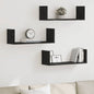 Prateleiras de parede 3 pcs deriv. de madeira carvalho preto