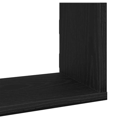 Prateleiras de parede 3 pcs deriv. de madeira carvalho preto