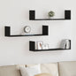 Prateleiras de parede 3 pcs deriv. de madeira carvalho preto