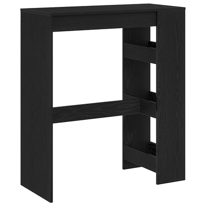 Mesa de bar com prateleiras derivados de madeira carvalho preto